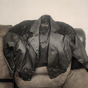 Wilson Elegant Black Leather Jacket for Women